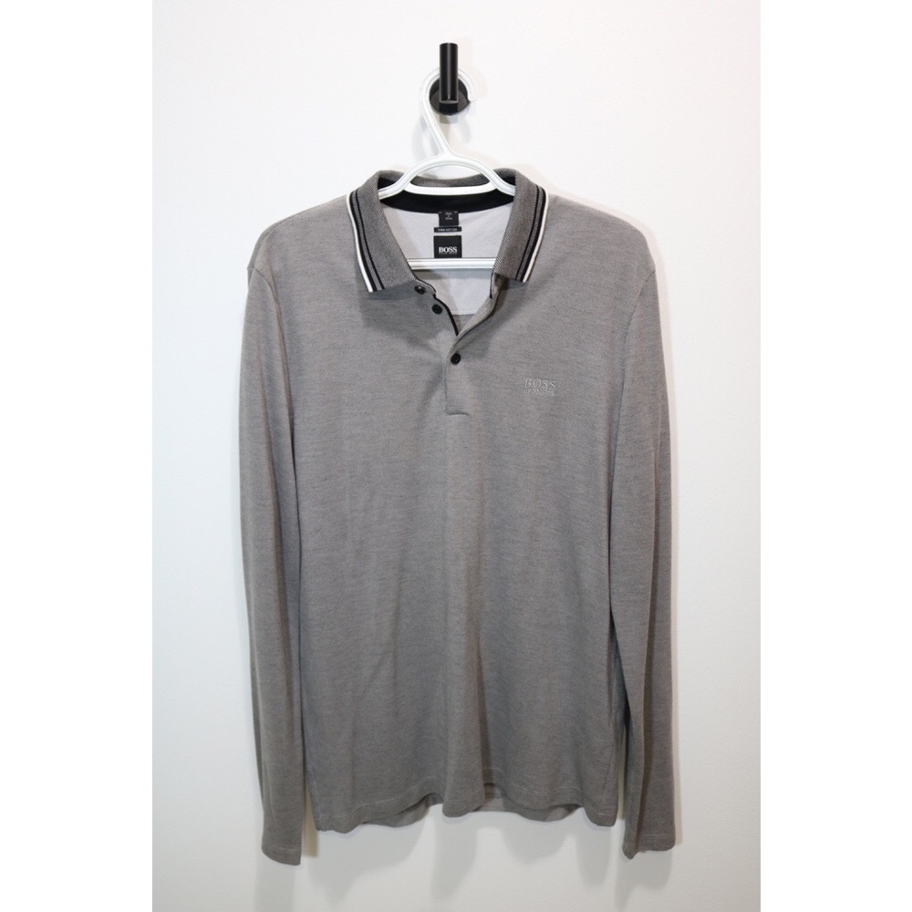 Hugo Boss Paschal Slim Fit Long Sleeve Polo Size M